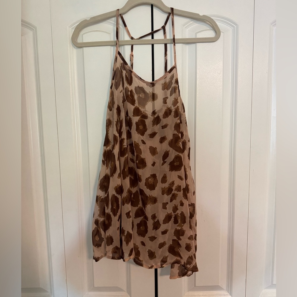 Animal Print Flowy Swing Top